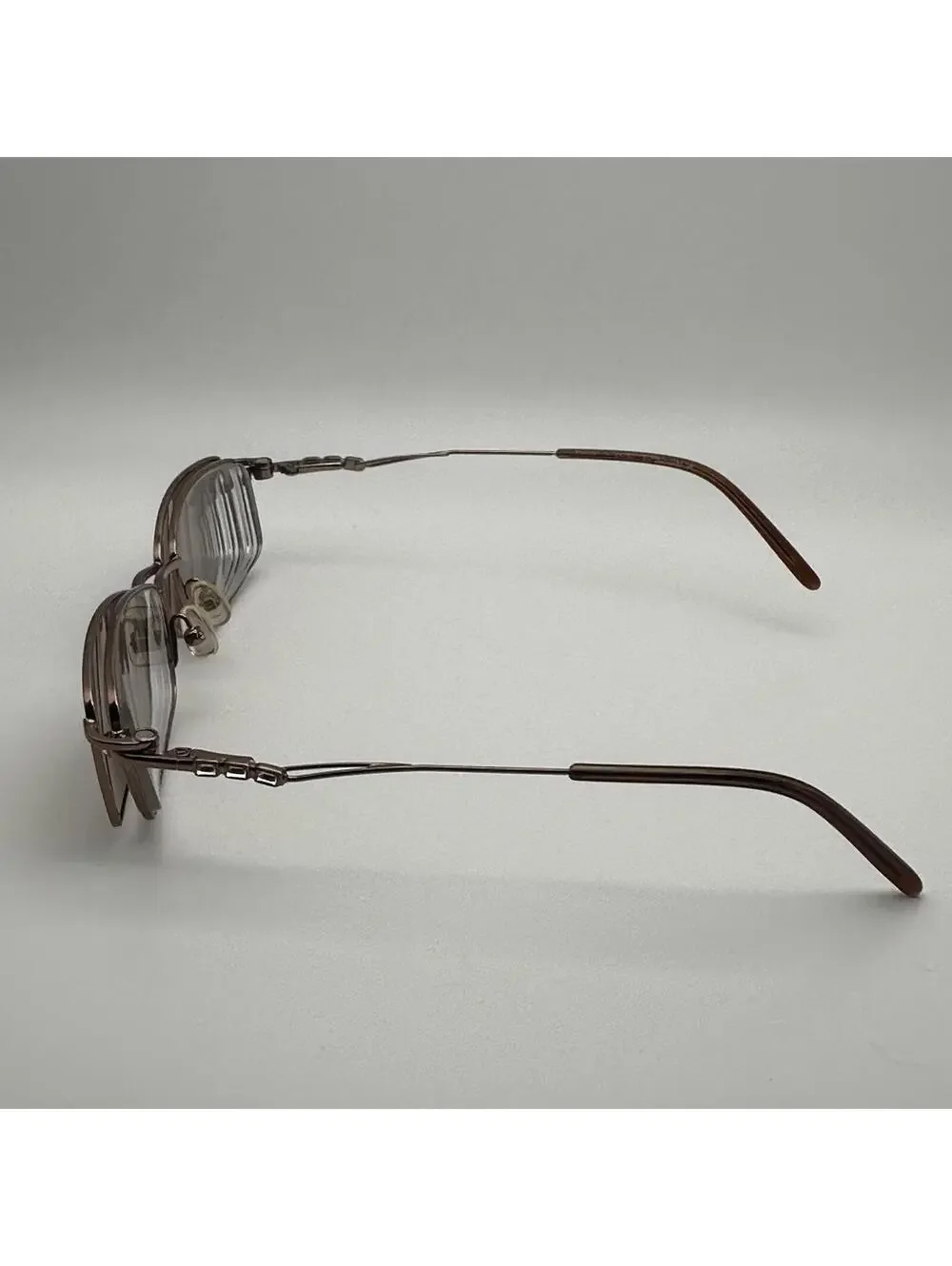 Takumi Rectangular Metal Prescription Glasses Frame with Clip-On Sunglasses